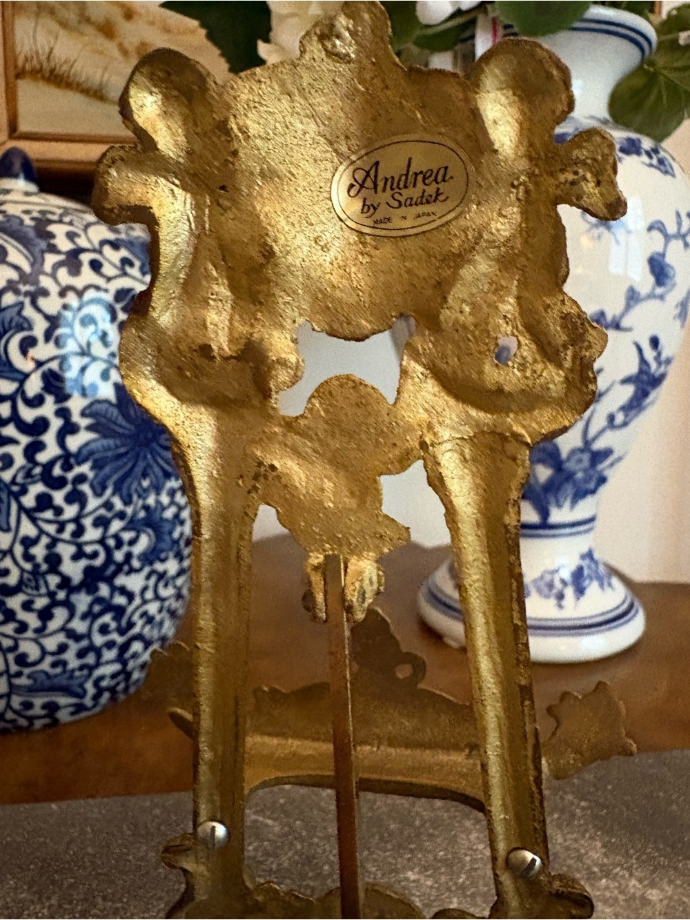 Vintage Andrea by Sadek Ornate Brass Easel - Picture 4 of 8
